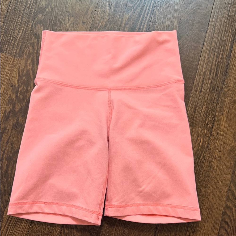 TNA Coral Pink High-Rise Bike Shorts